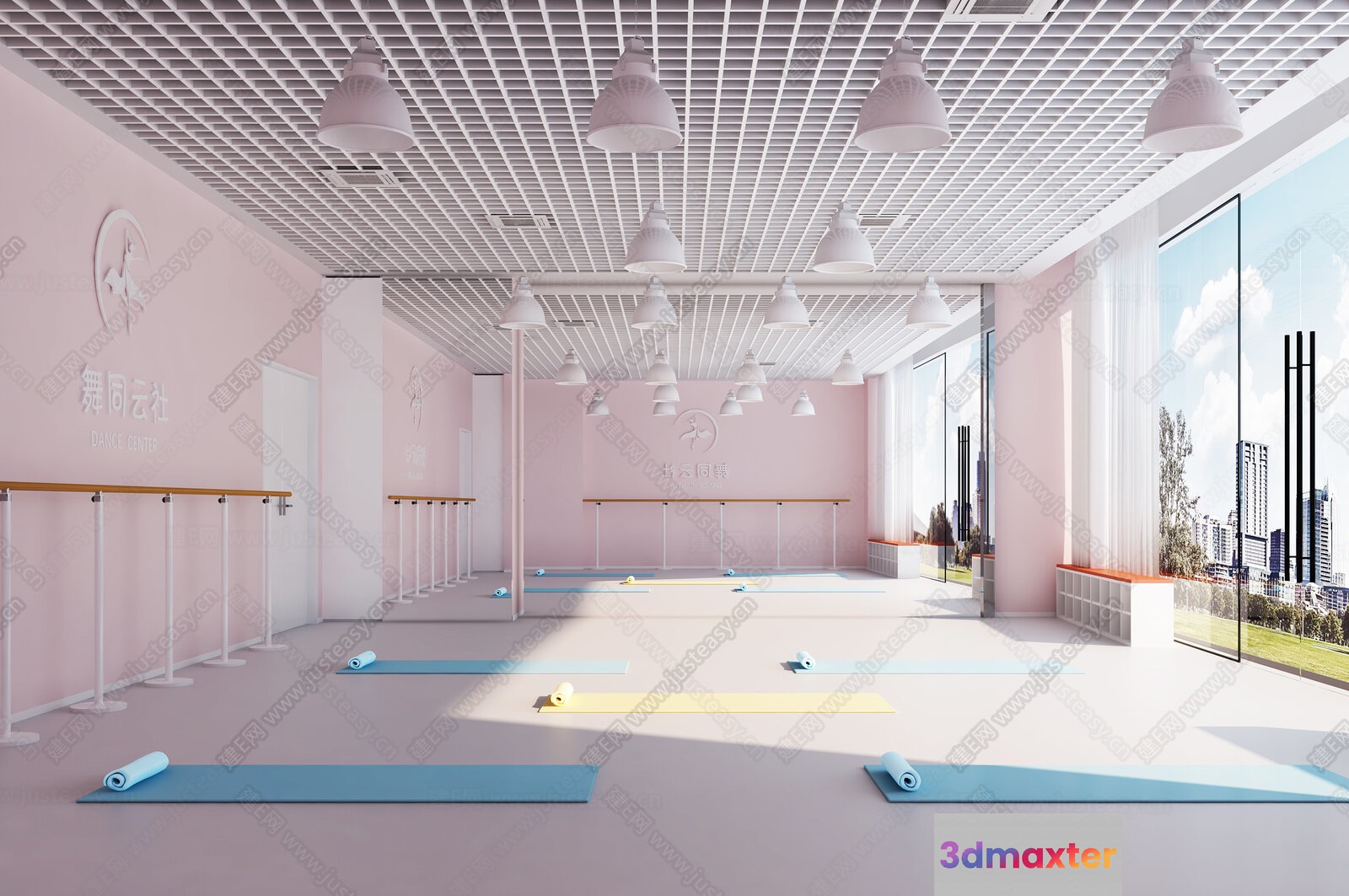 A Large Dance Studio 3D Model - 13644 - VRAY Render