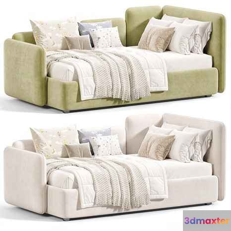 Two Beige Daybeds 3D Model - 18964 - VRAY Render