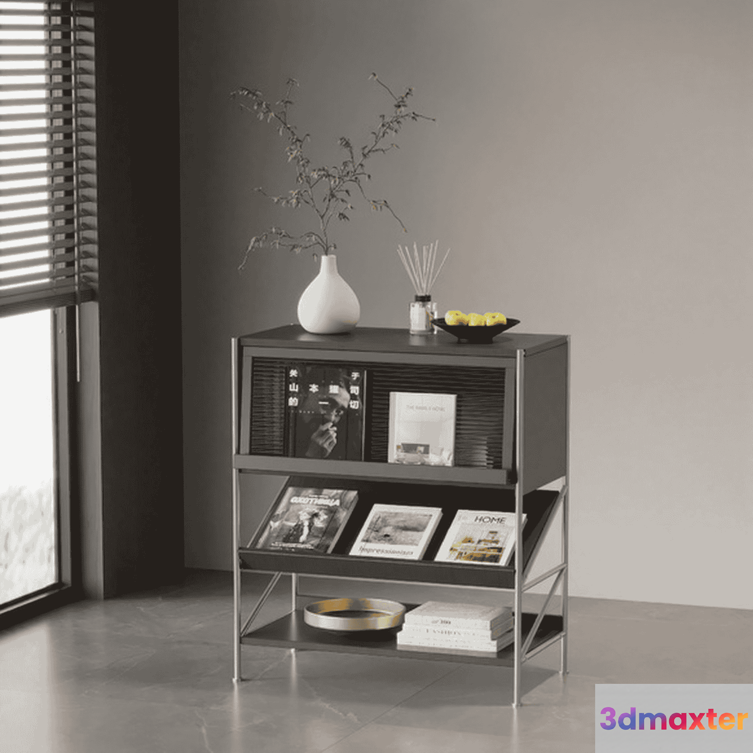 Modern Shelving Unit 3D Model - 15693 - VRAY Render