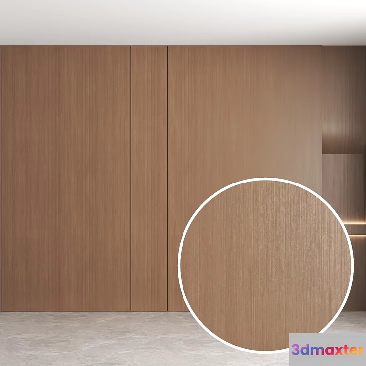 A Wooden Wall With A Circle 3D Model - 22069 - VRAY Render