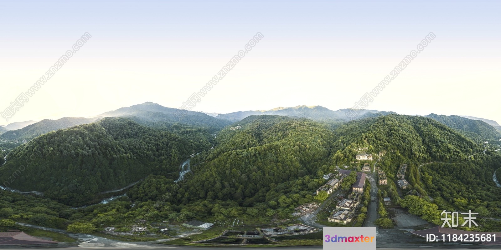 A Mountainous Landscape 3D Model - 400 - VRAY Render