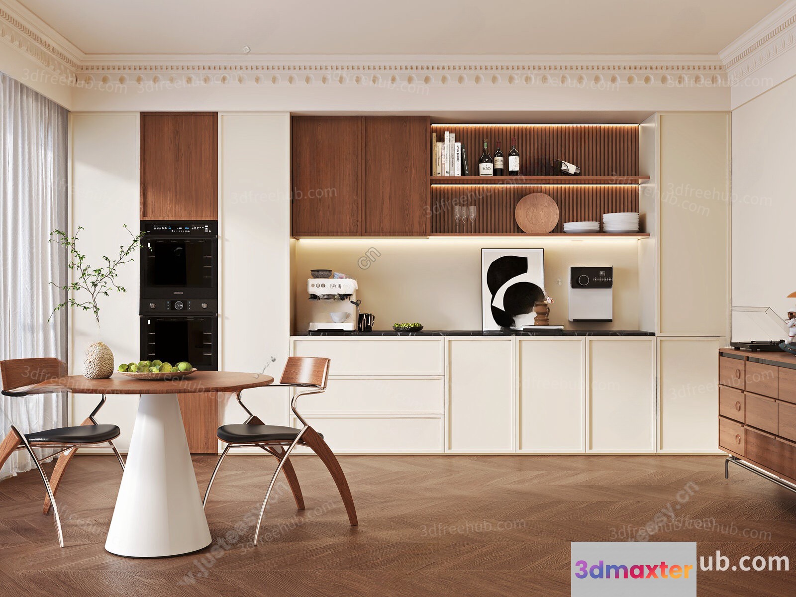 Modern Kitchen 3D Model - 18535 - VRAY Render