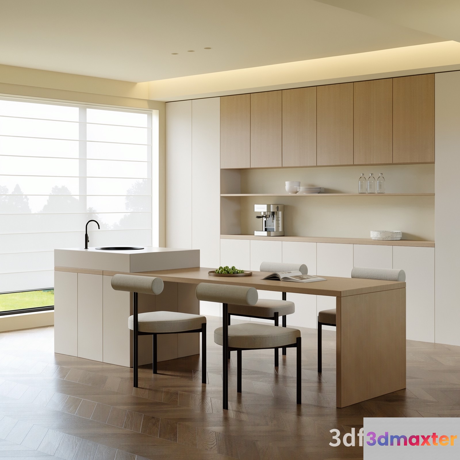 Modern Kitchen 3D Model - 19907 - VRAY Render