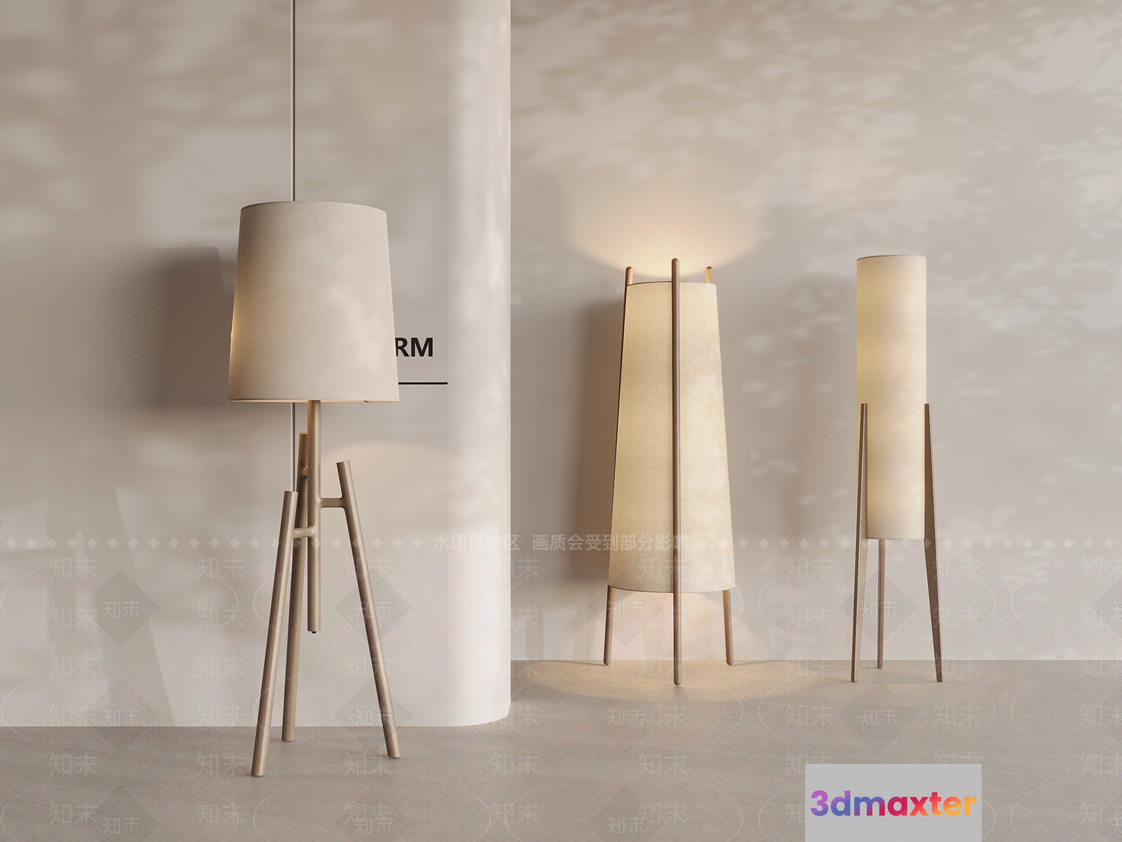 Modern Floor Lamps 3D Model - 13680 - VRAY Render