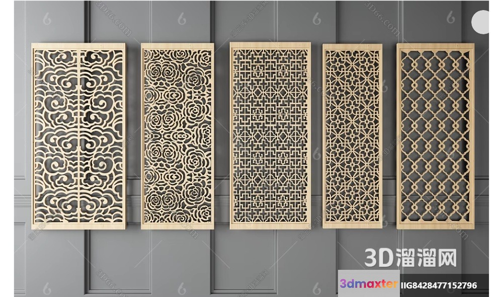 Decorative Wall Panels 3D Model - 228 - VRAY Render