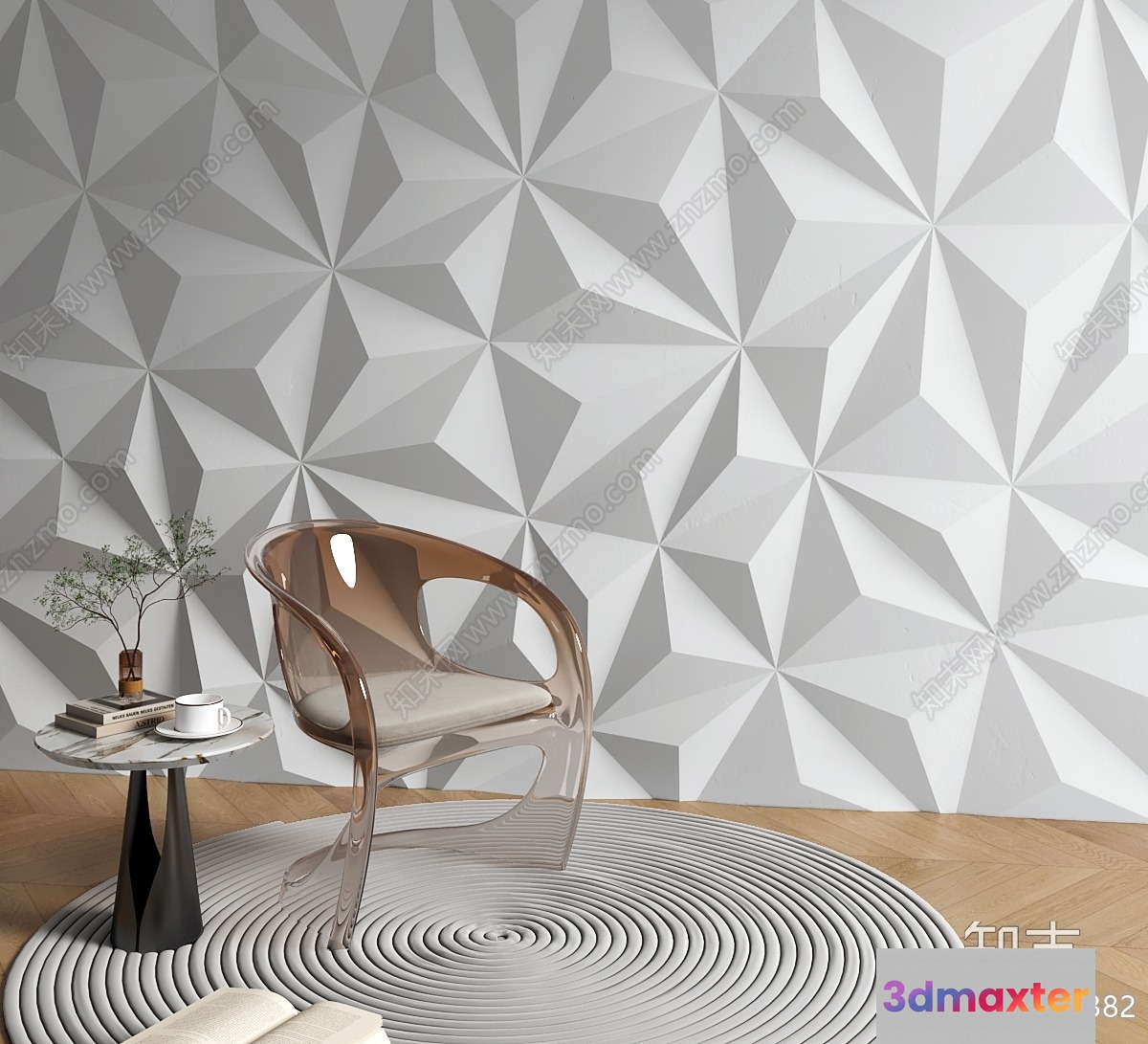 Modern Living Room 3D Model - 1299 - VRAY Render