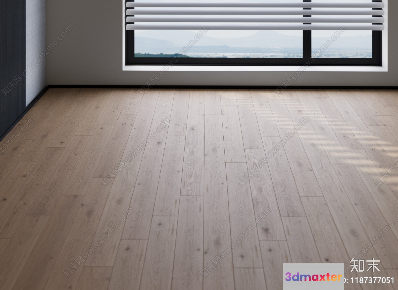 A Light-Colored Wooden Floor 3D Model - 16133 - CORONA Render