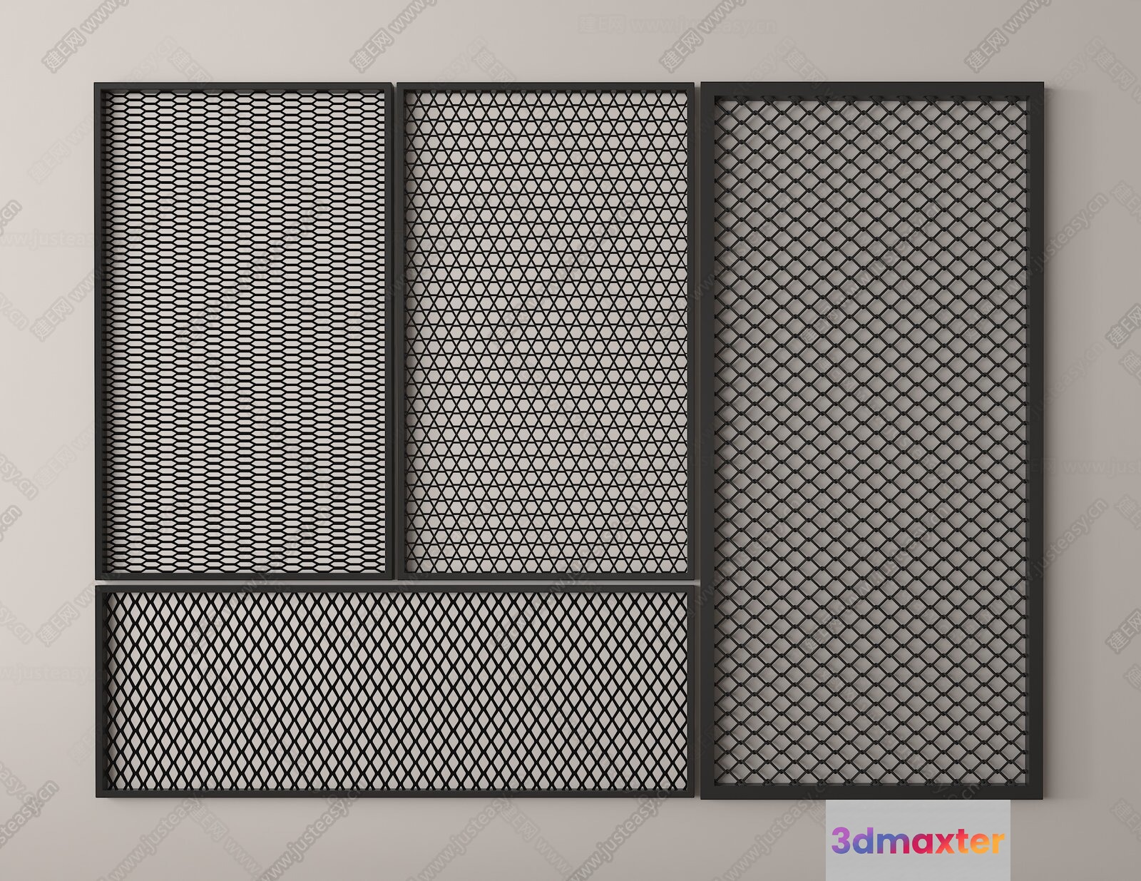 Metal Grid Panel 3D Model - 10854 - VRAY Render