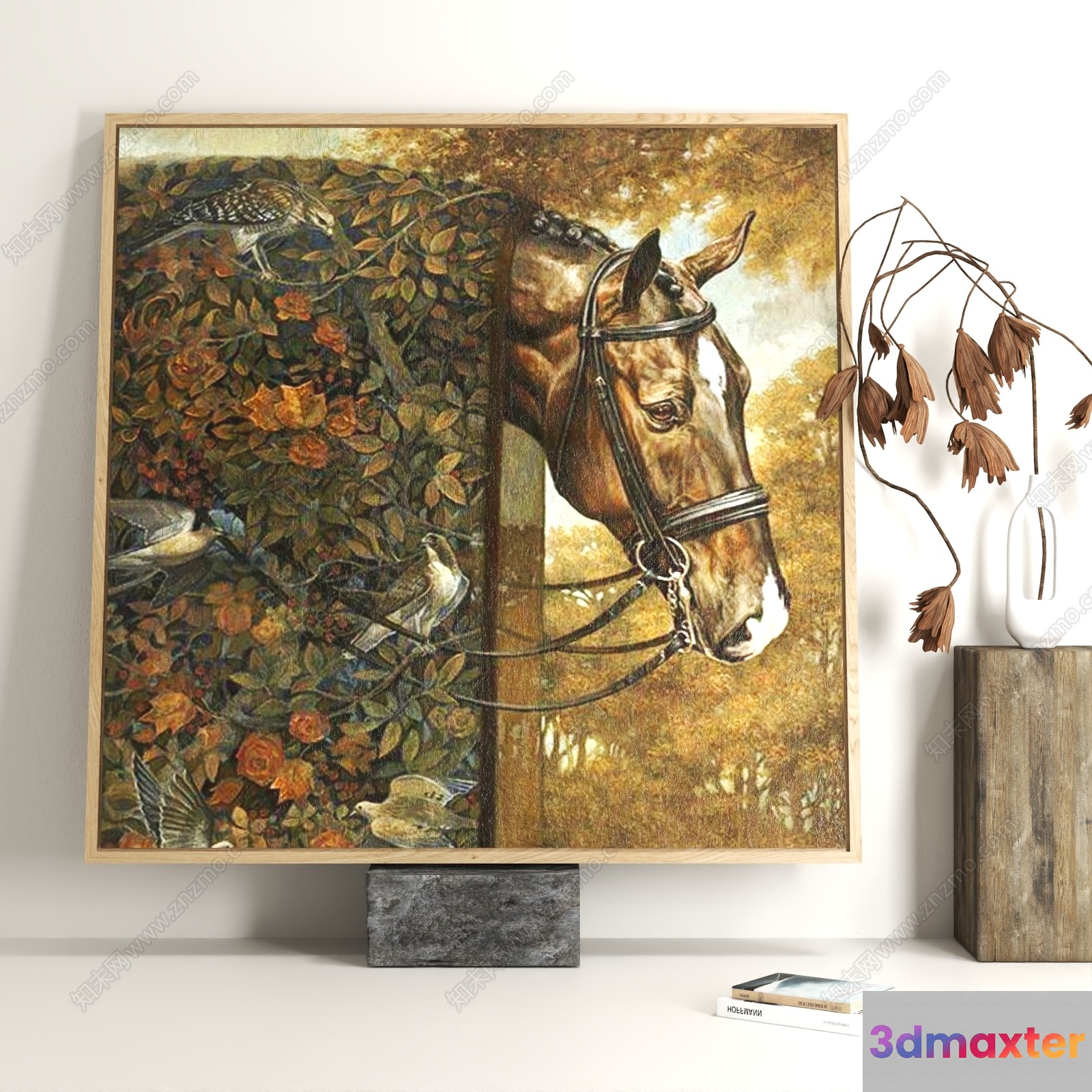 Artwork With A Horse 3D Model - 14134 - VRAY Render