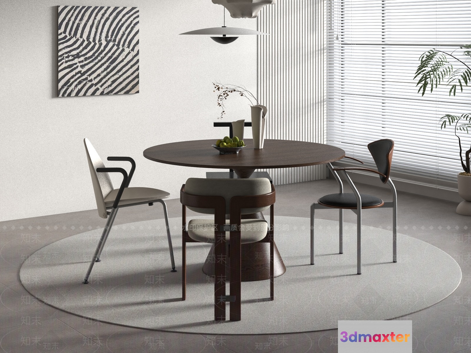 Modern Dining Table 3D Model - 18024 - VRAY Render