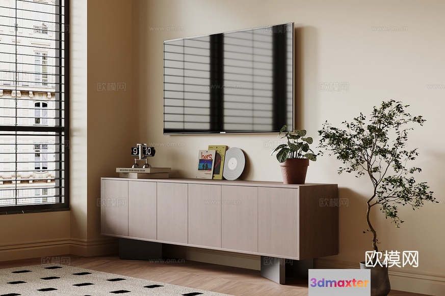 Modern Tv Stand 3D Model - 14906 - VRAY Render