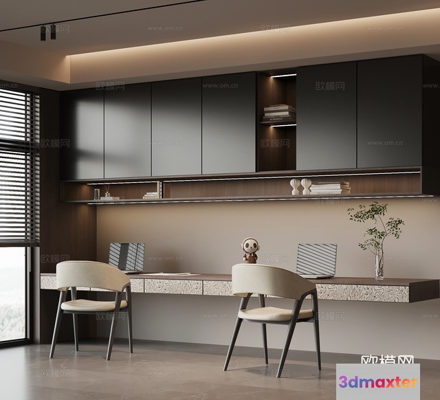 Modern Office Space 3D Model - 12988 - VRAY Render