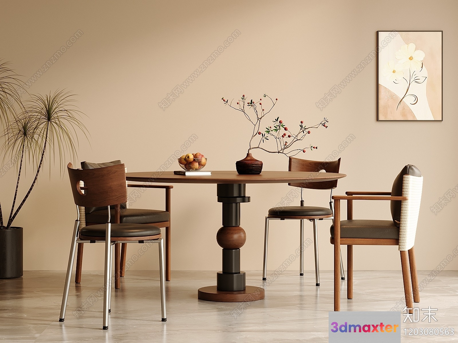 Modern Dining Room 3D Model - 5568 - CORONA Render