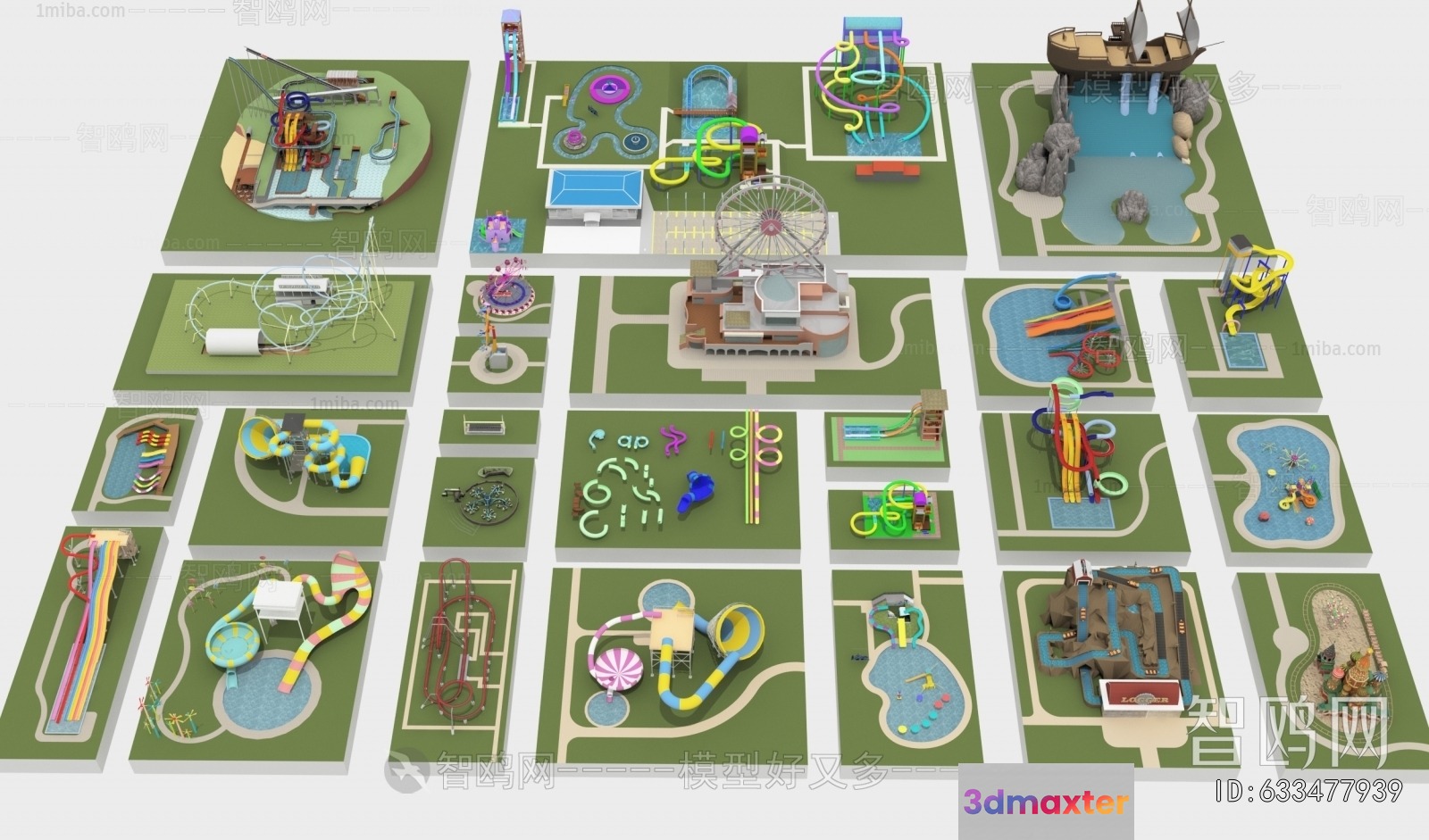 A 3D Model Of A Park 3D Model - 4642 - VRAY Render