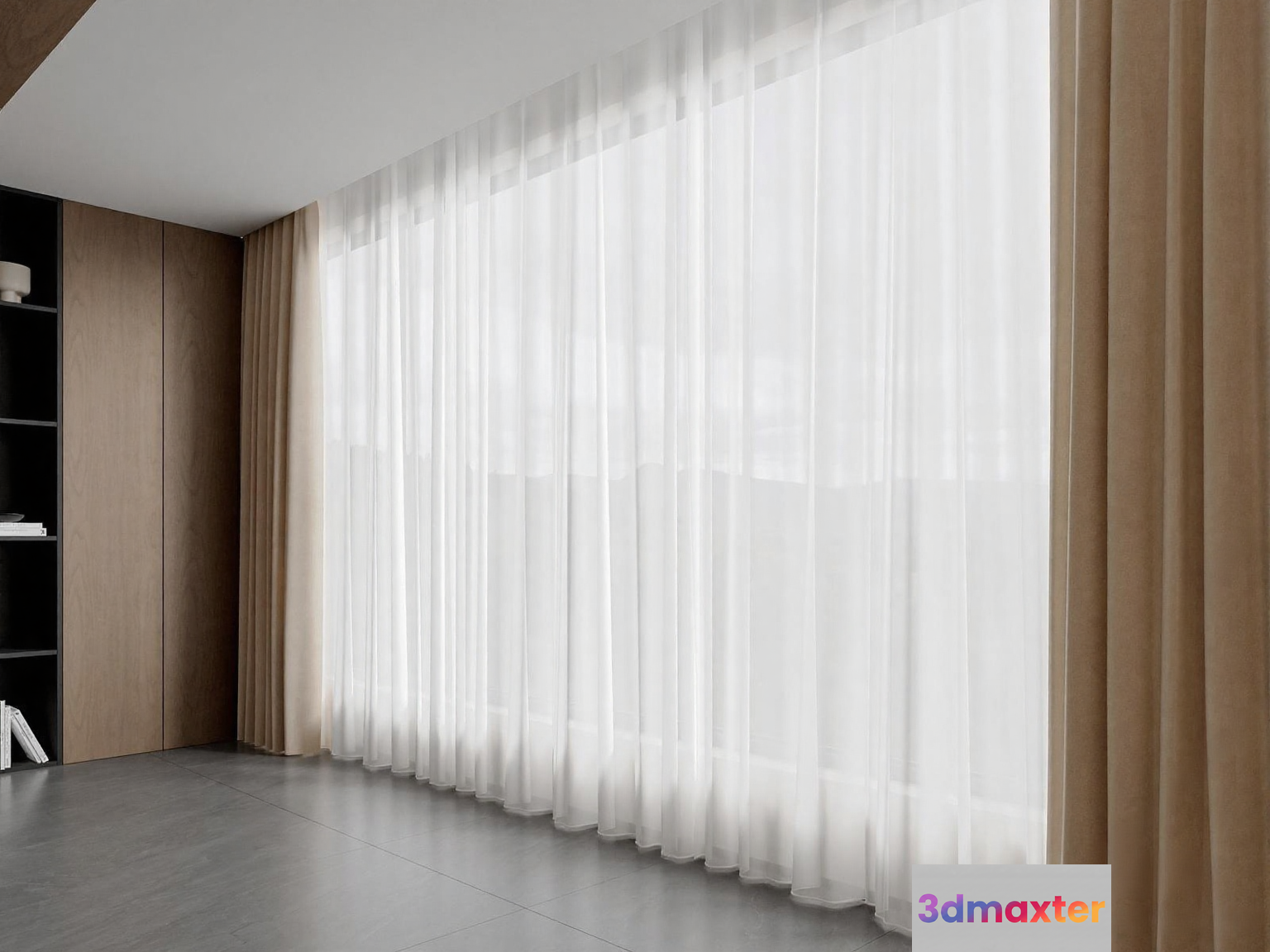 Sheer Curtains 3D Model - 10243 - VRAY Render