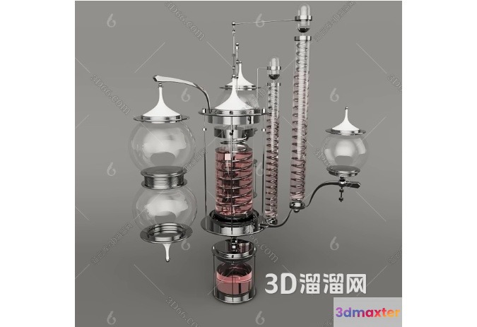 A 3D Model Of A Coffee Maker 3D Model - 14948 - VRAY Render