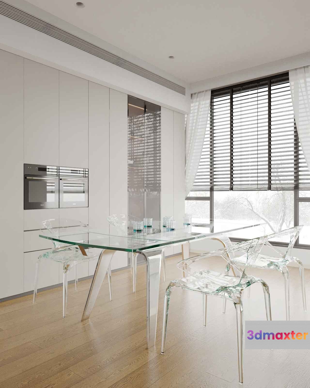 Modern Dining Room 3D Model - 12040 - CORONA Render