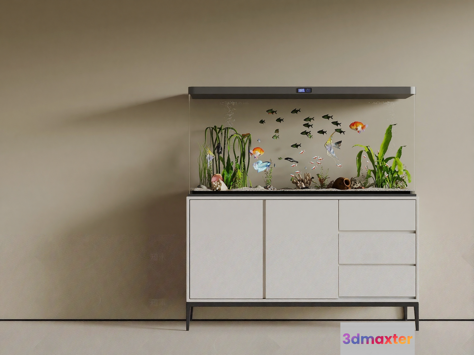 Modern Aquarium Cabinet 3D Model - 4839 - VRAY Render