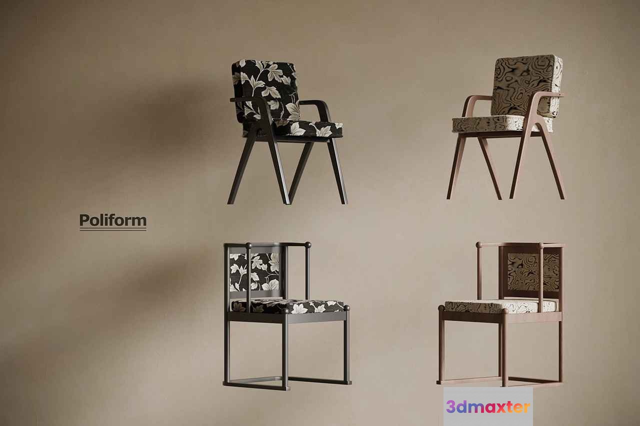 Wooden Chairs 3D Model - 3534 - VRAY Render