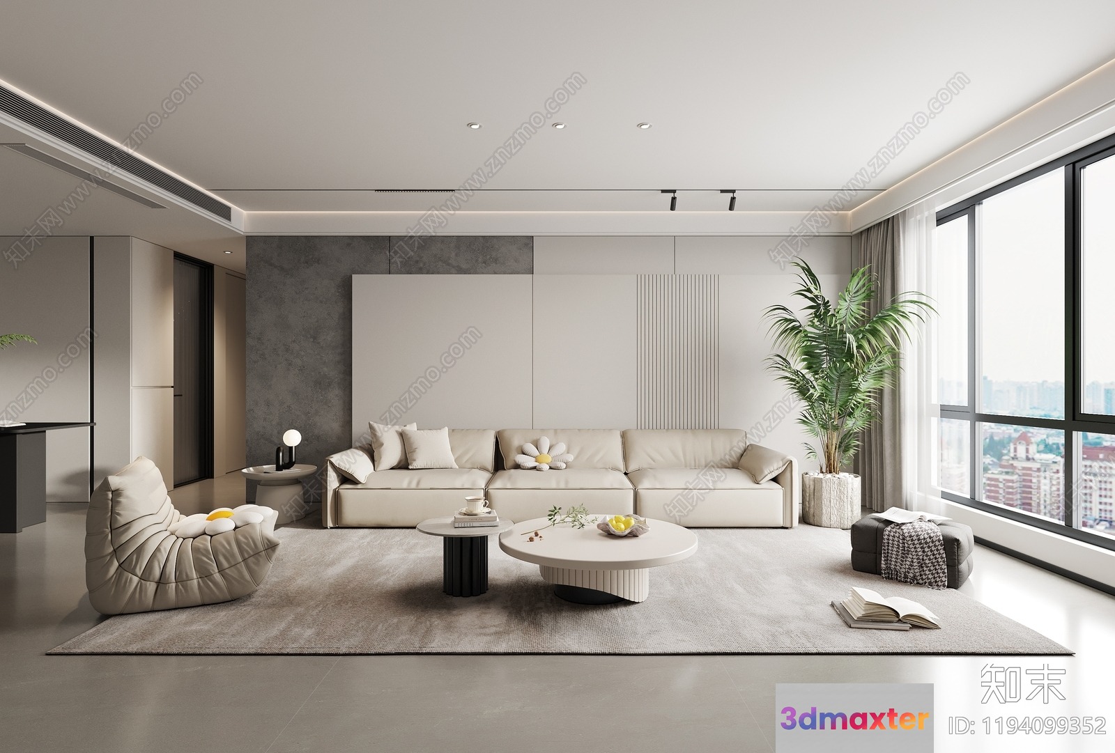Modern Living Room 3D Model - 23027 - CORONA Render