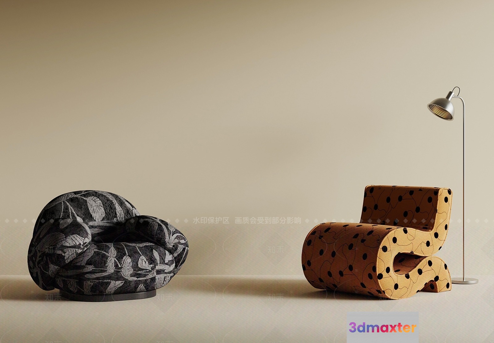 Modern Living Room 3D Model - 11695 - VRAY Render