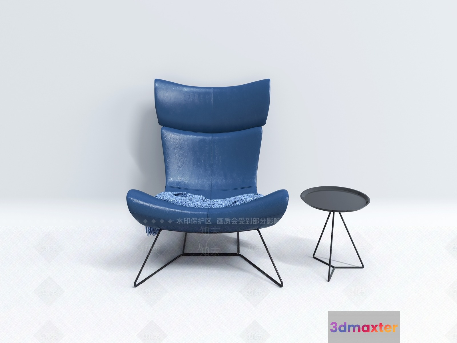 Modern Blue Chair 3D Model - 19143 - VRAY Render