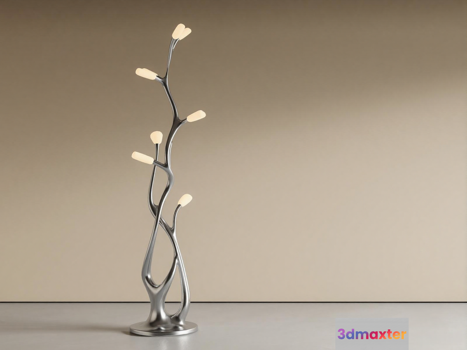 Modern Silver Lamp 3D Model - 18467 - VRAY Render