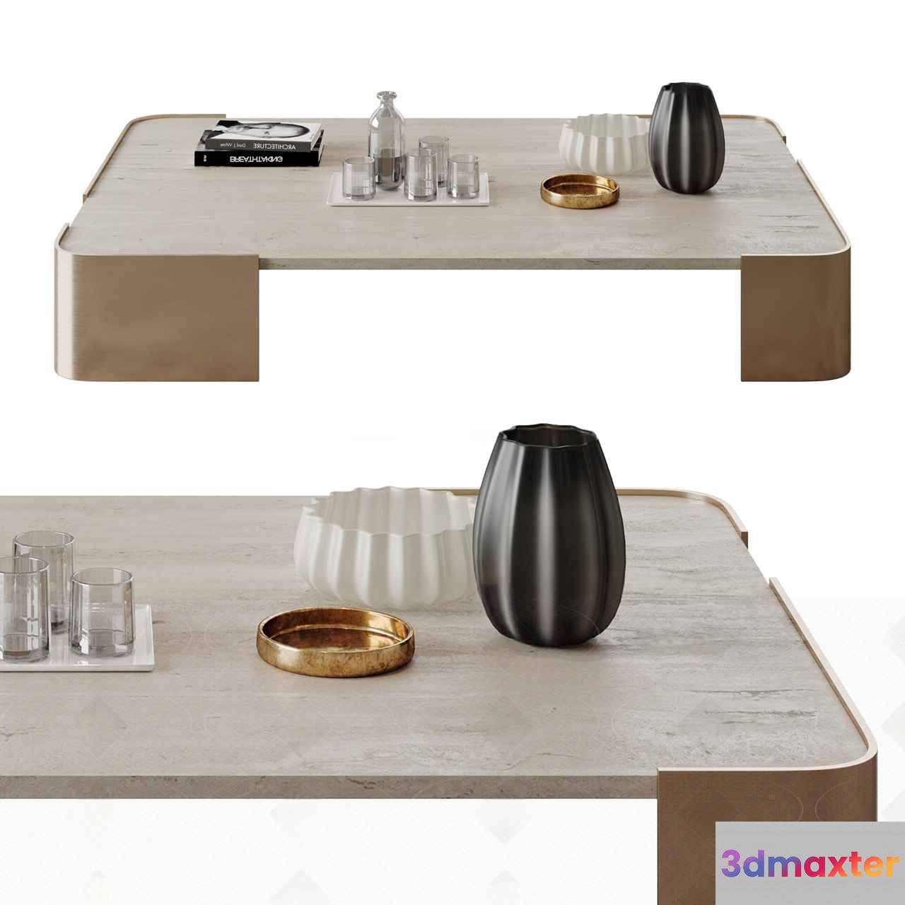 Modern Marble Coffee Table 3D Model - 9289 - CORONA Render