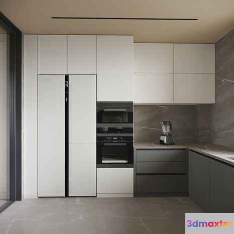 Modern Kitchen 3D Model - 2167 - VRAY Render