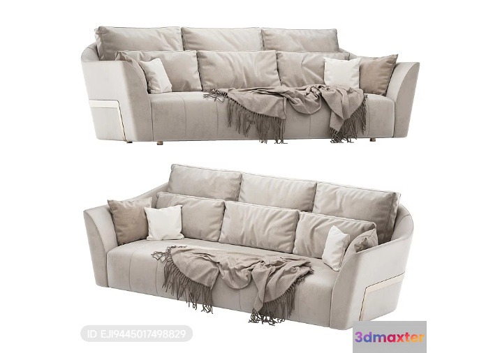 A Beige Couch 3D Model - 13862 - VRAY Render