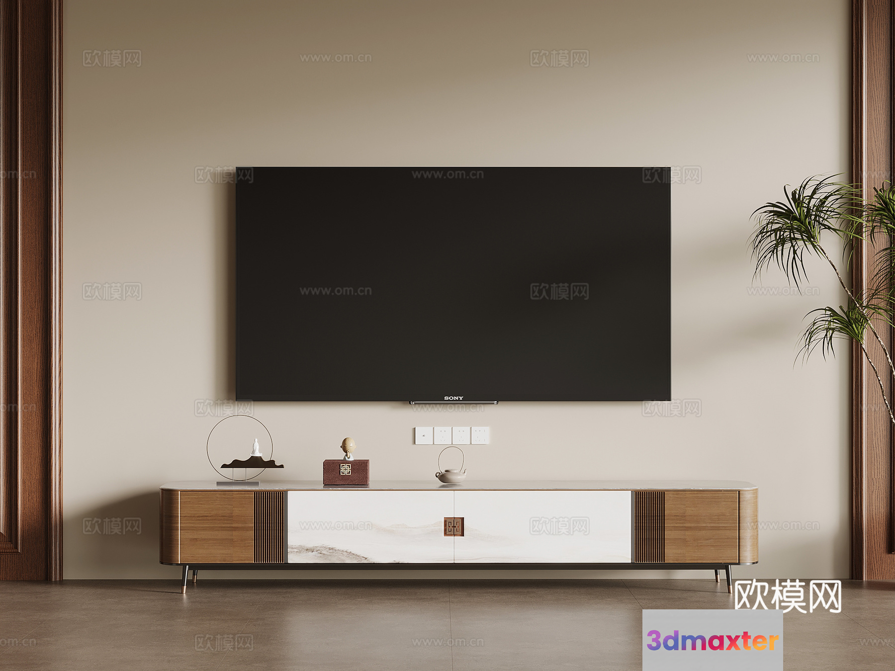 Modern Tv Stand 3D Model - 4904 - VRAY Render