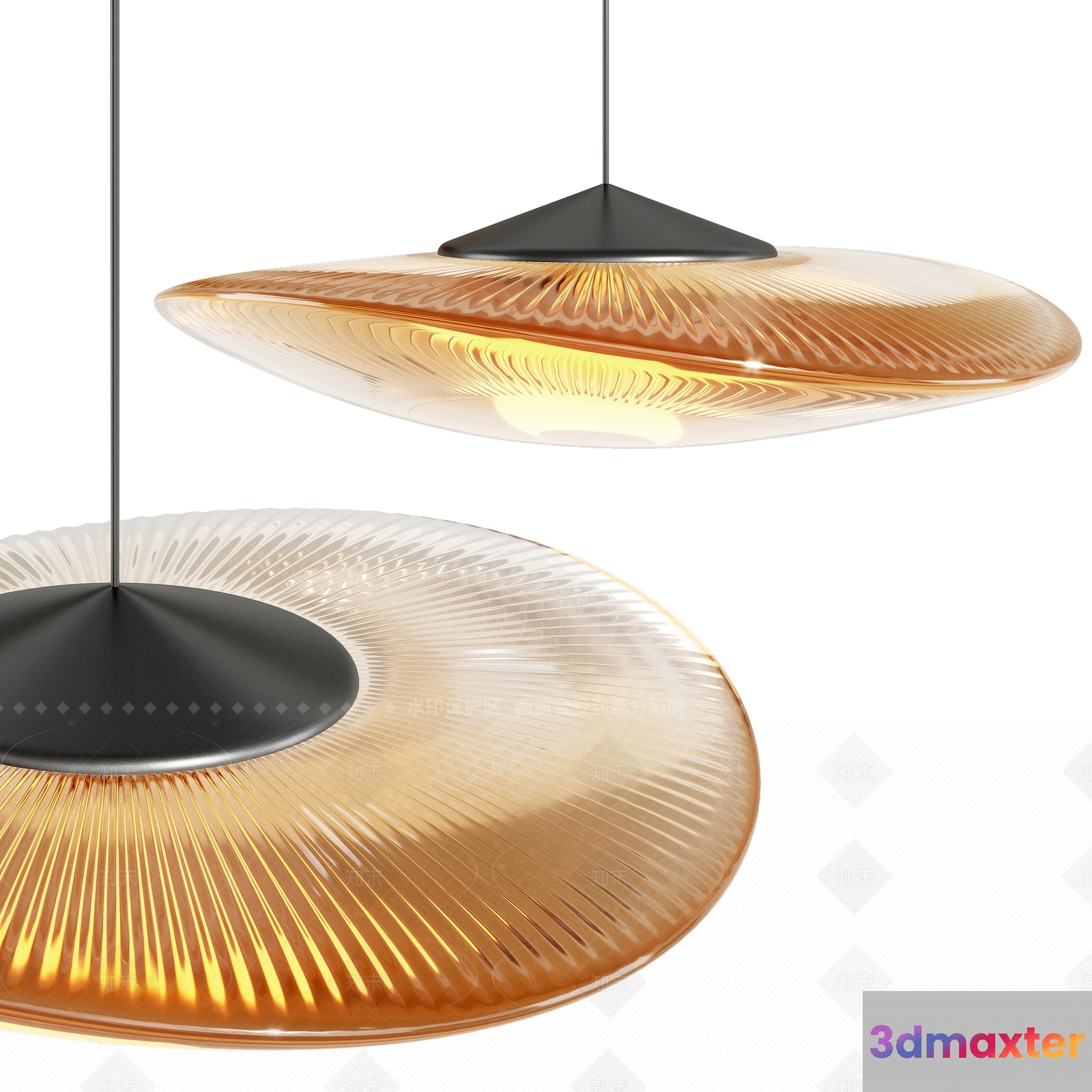 Gold Light Fixture 3D Model - 8186 - VRAY Render