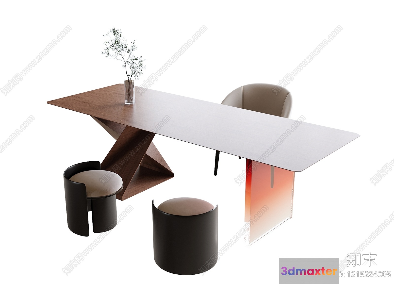 Modern Office Furniture 3D Model - 15782 - VRAY Render