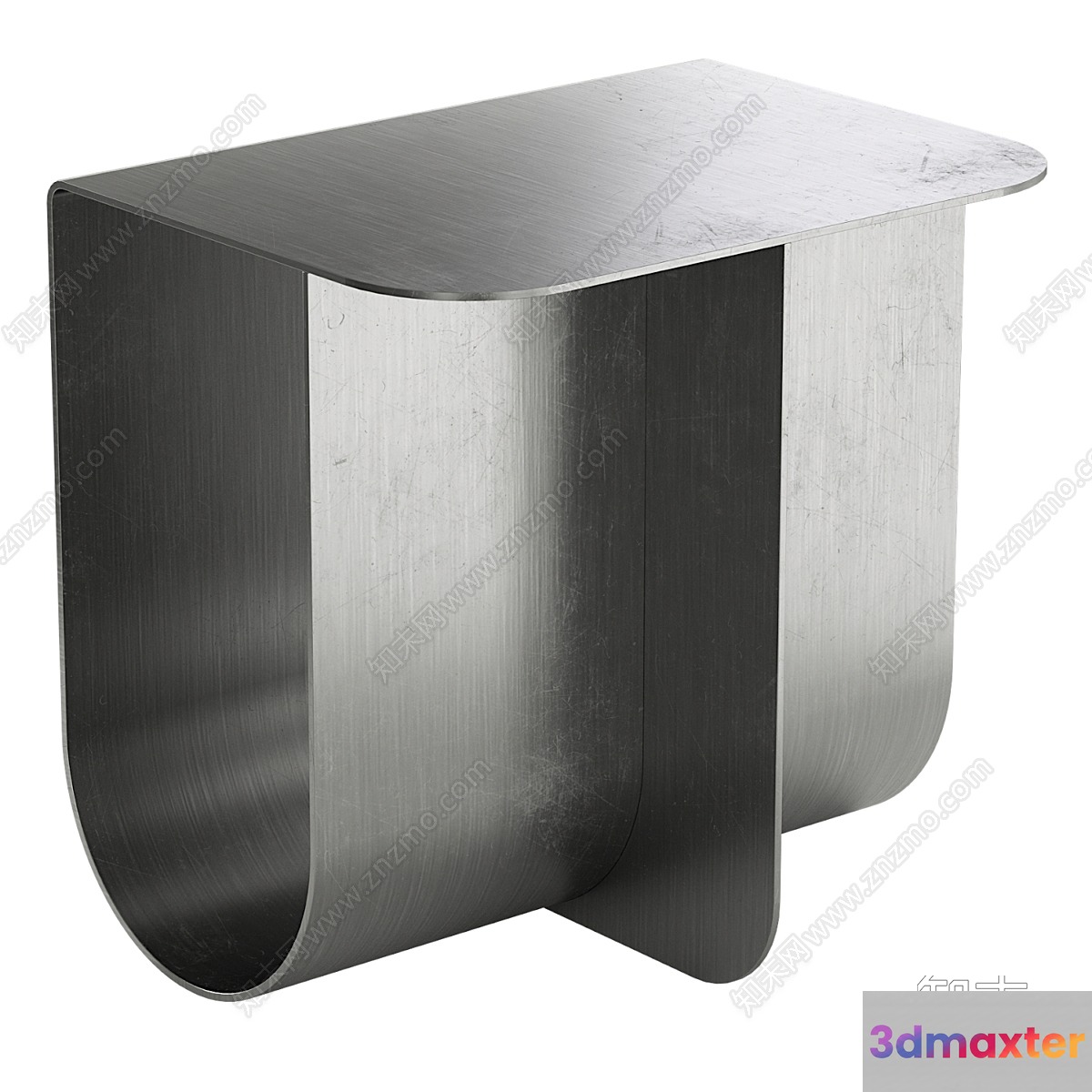 A Metal Object With A Curved Design 3D Model - 742 - VRAY Render