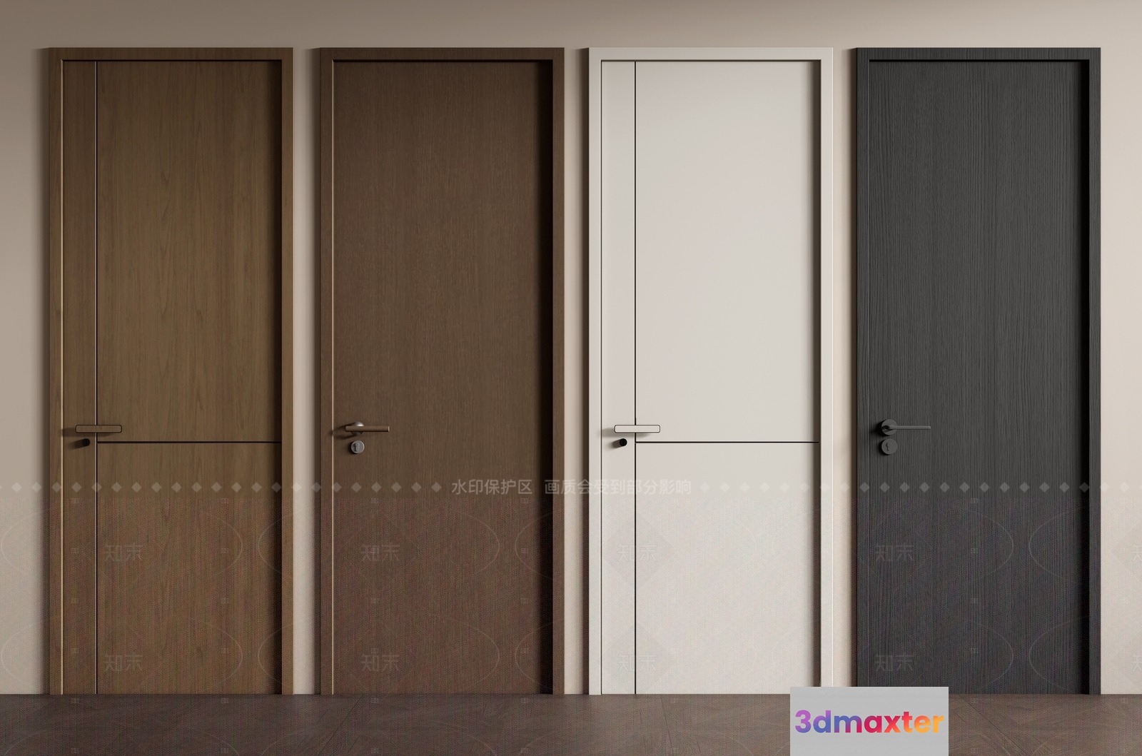 Modern Interior Doors 3D Model - 10721 - VRAY Render