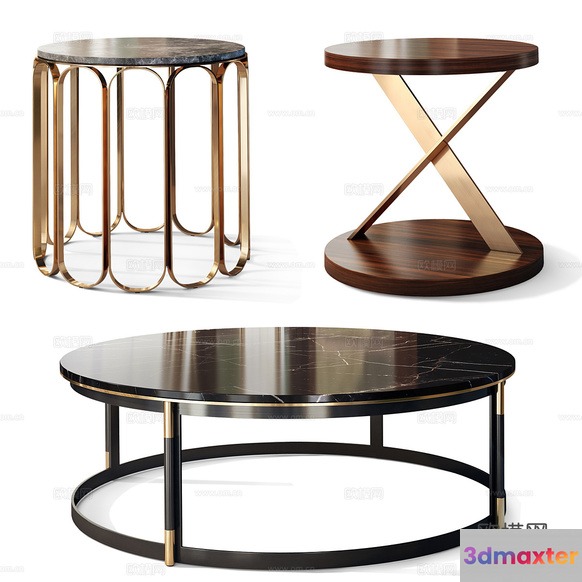 A Collection Of Tables 3D Model - 2087 - CORONA Render
