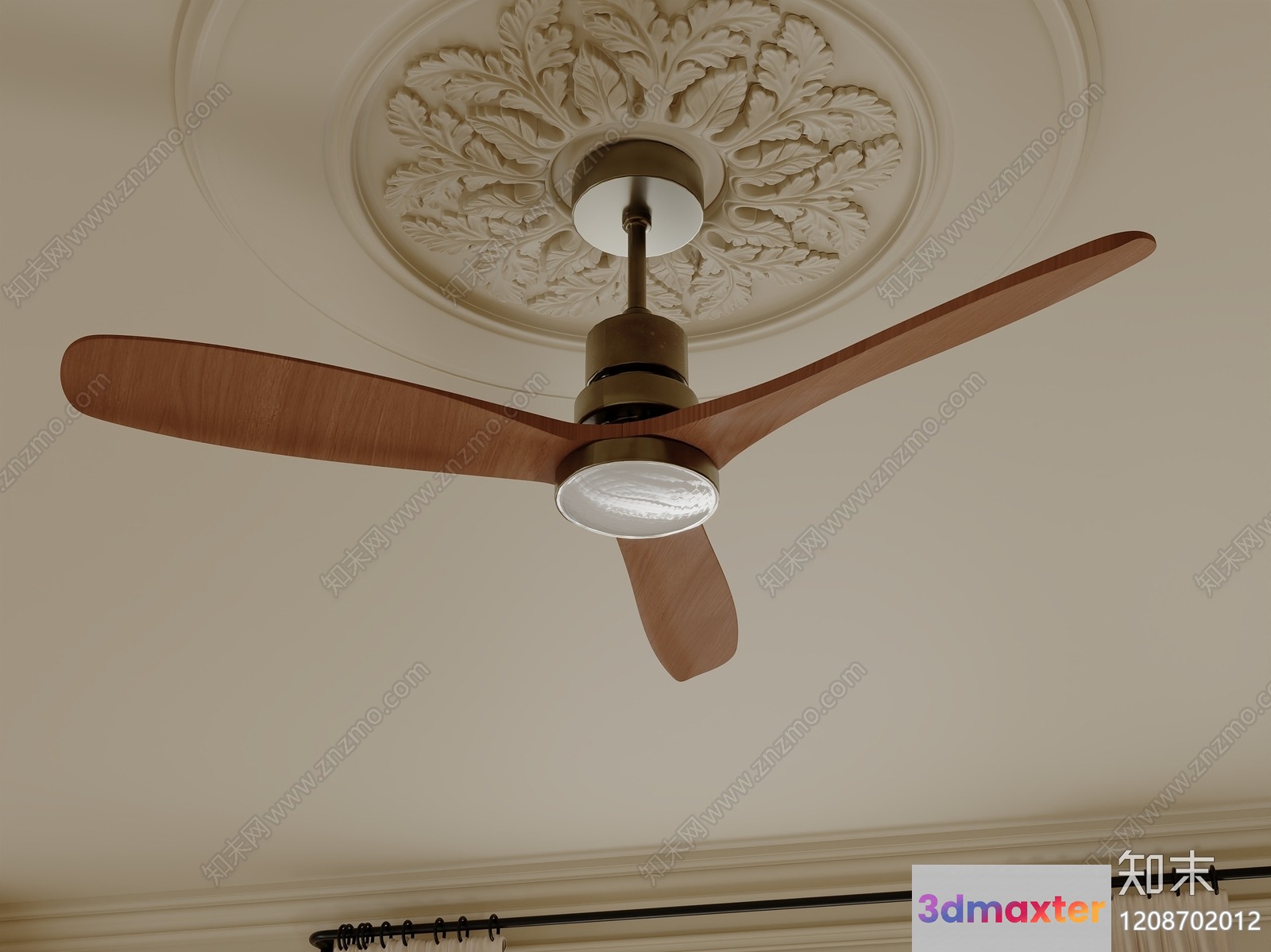 Modern Ceiling Fan 3D Model - 962 - CORONA Render