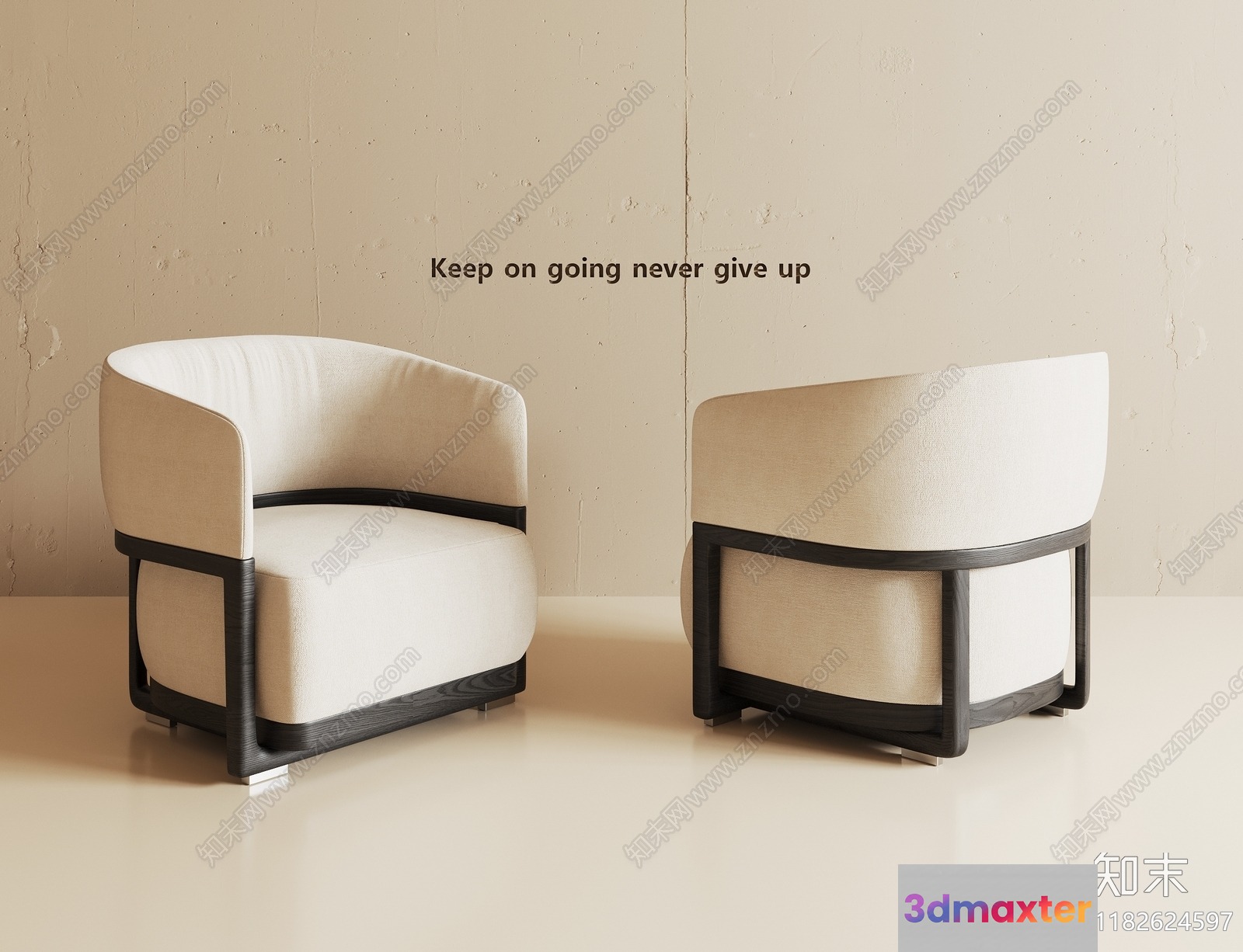 Modern Lounge Chairs 3D Model - 4347 - VRAY Render