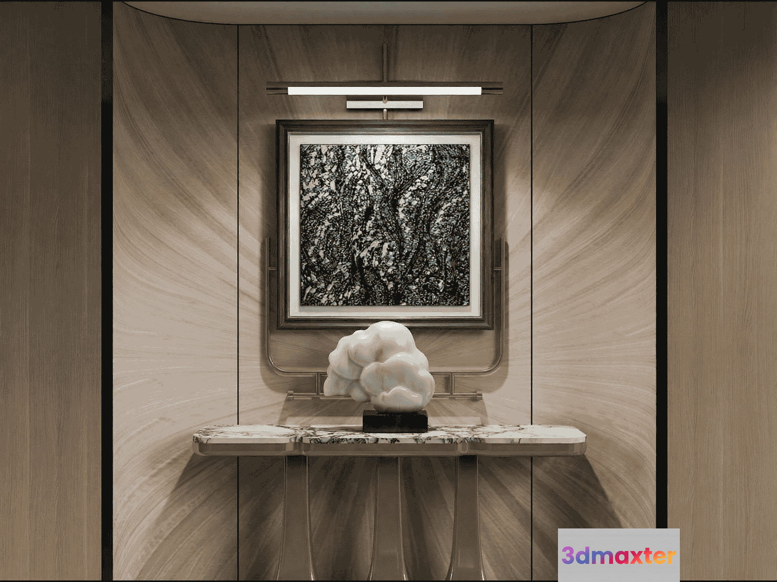 Modern Art Piece 3D Model - 15607 - VRAY Render