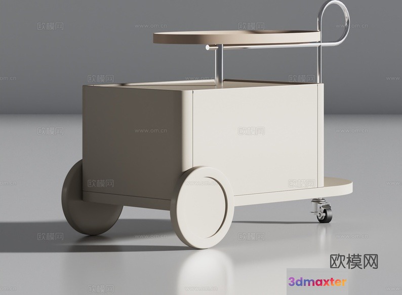 A Modern White Cart 3D Model - 10525 - VRAY Render