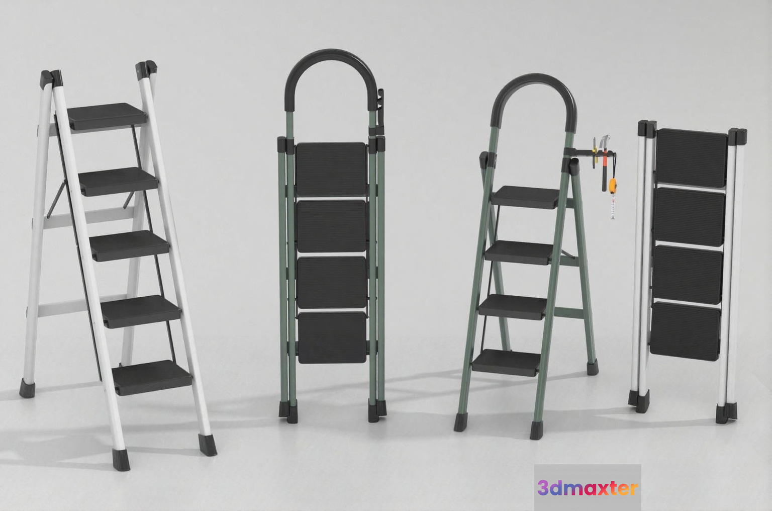 A Collection Of Ladders 3D Model - 5608 - VRAY Render