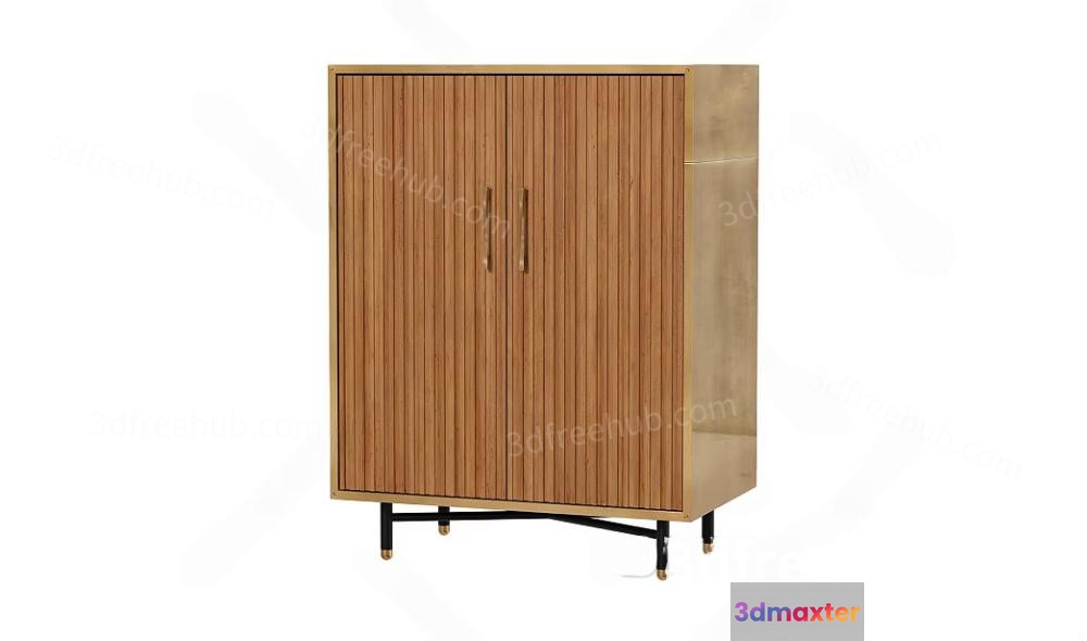 A Wooden Cabinet 3D Model - 21439 - VRAY Render