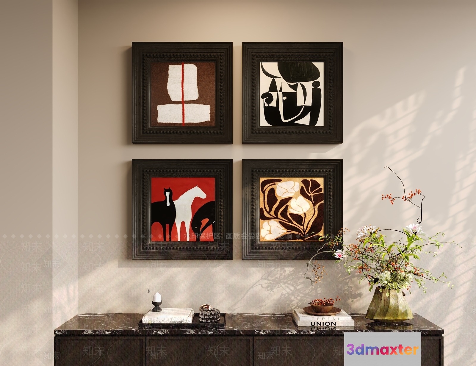 Modern Art Collection 3D Model - 2961 - VRAY Render