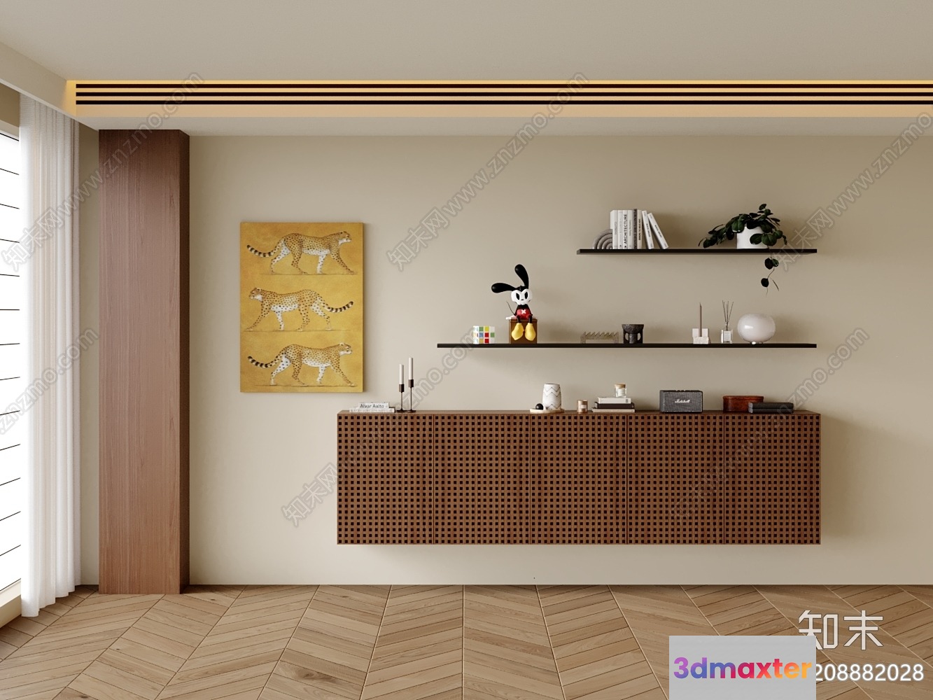 Modern Living Room 3D Model - 11257 - VRAY Render