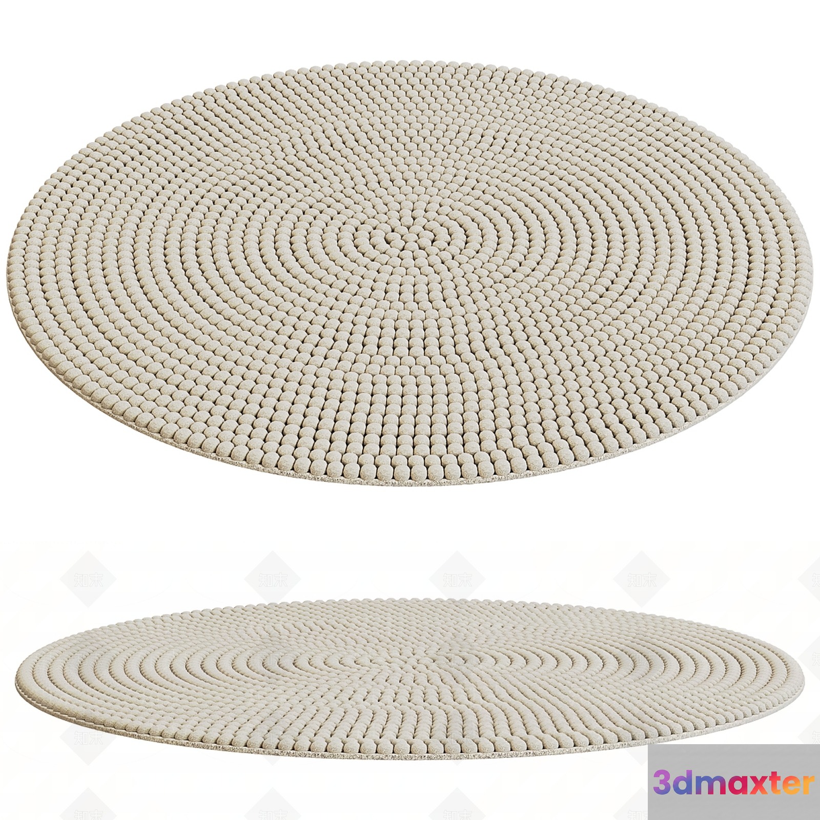 Oval Woven Rug 3D Model - 9246 - VRAY Render