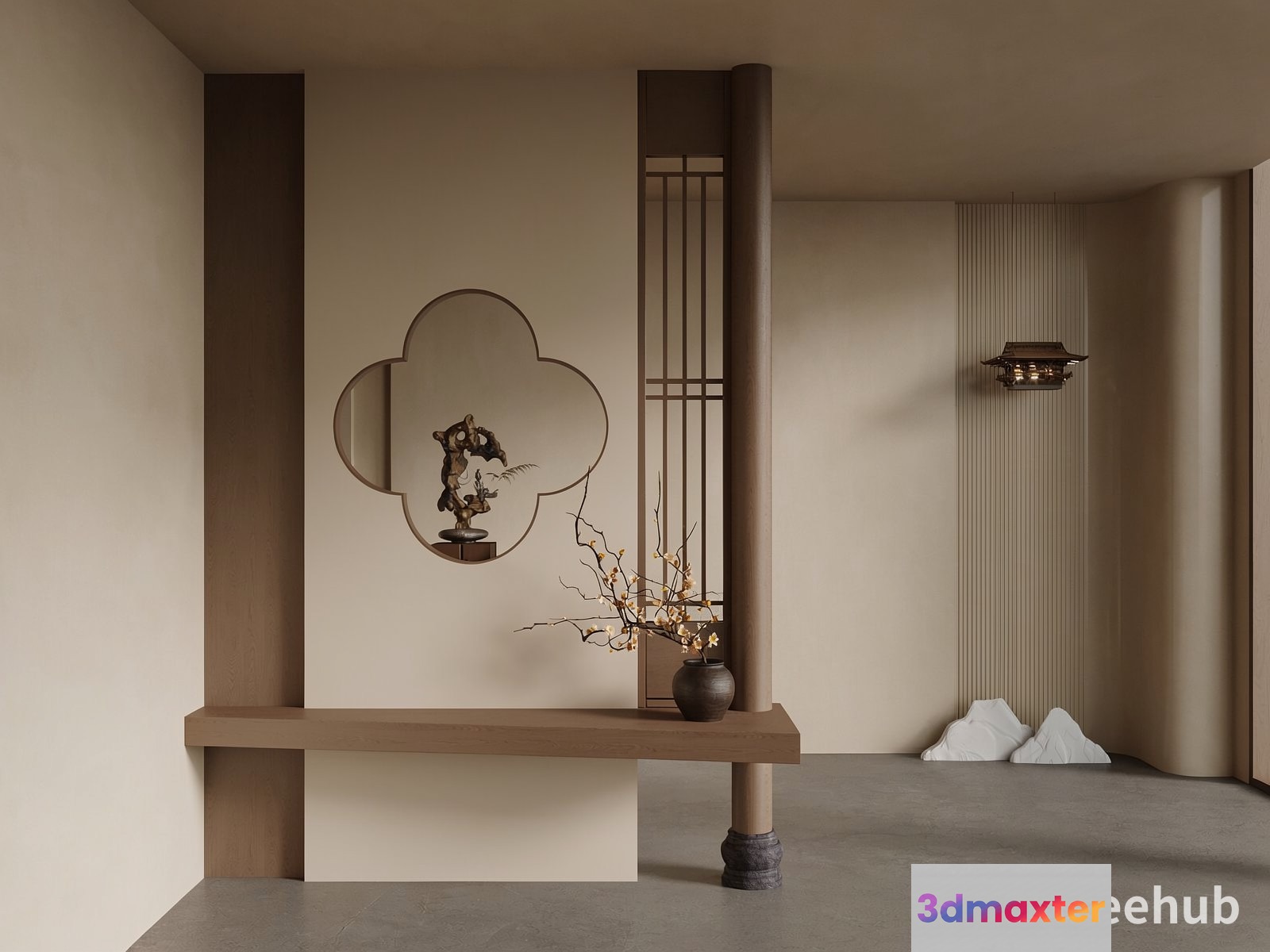 Modern Japanese Interior 3D Model - 1872 - VRAY Render