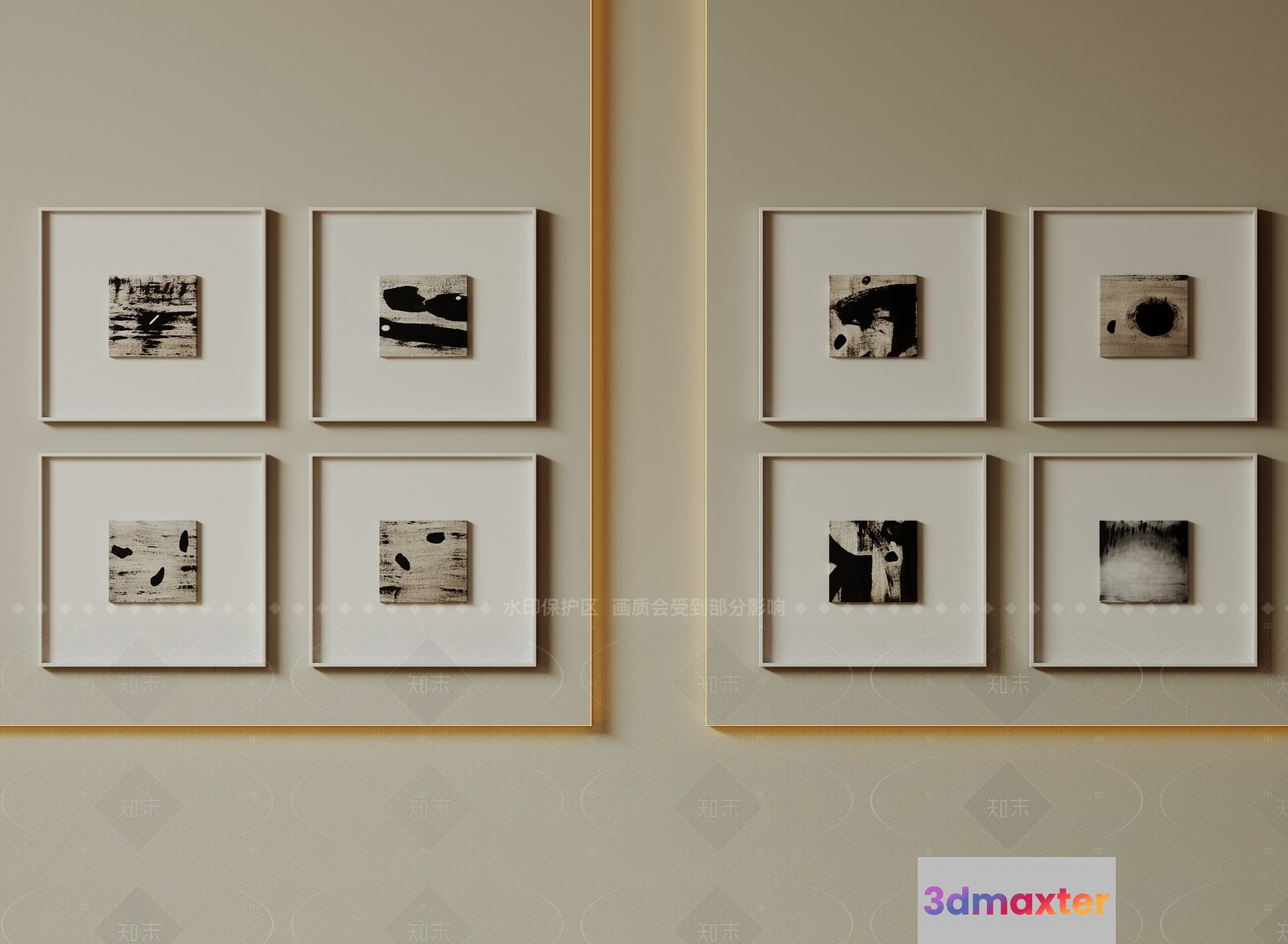 Minimalist Art Collection 3D Model - 926 - VRAY Render