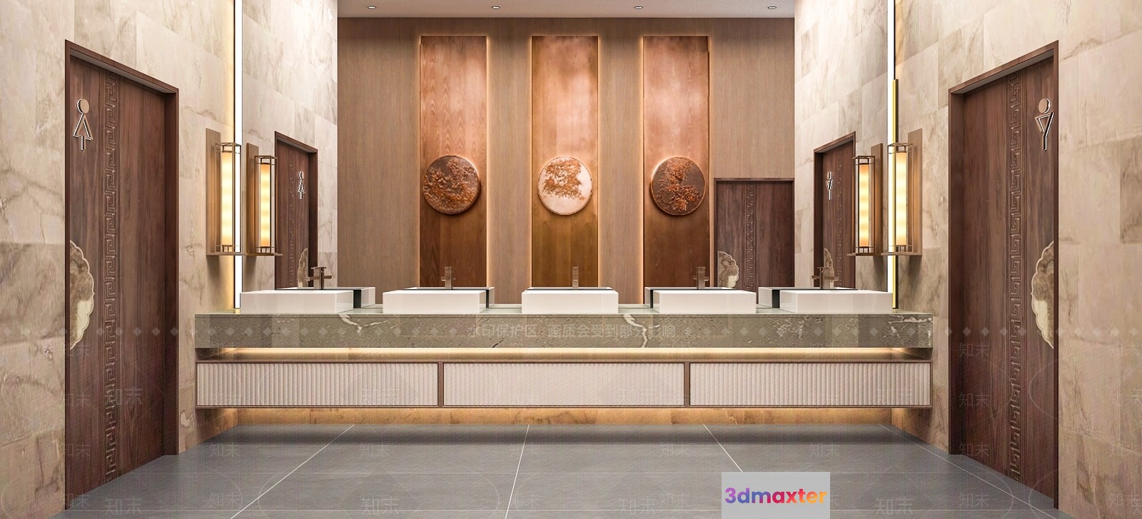 Modern Bathroom 3D Model - 12731 - VRAY Render