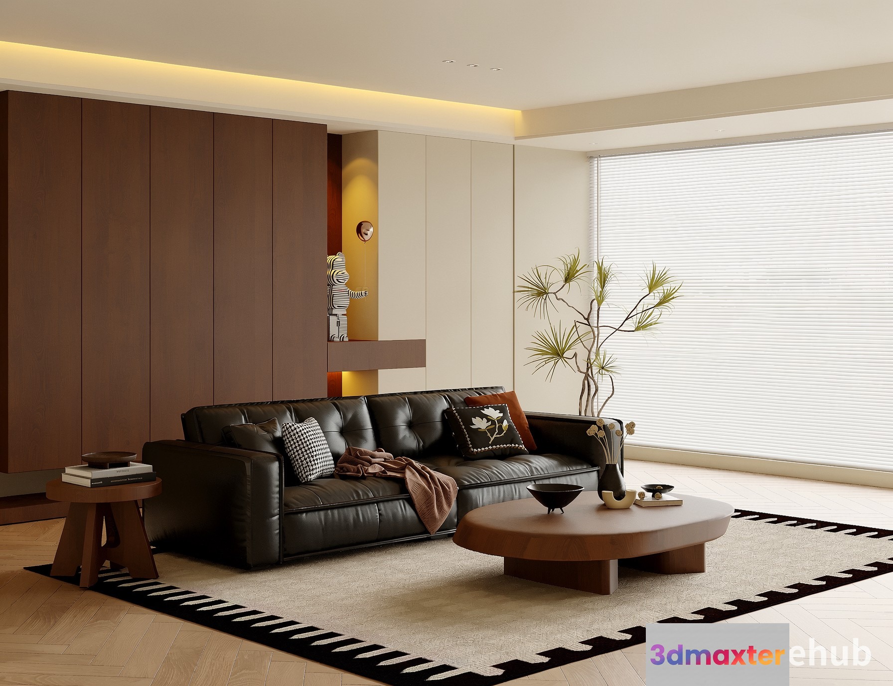 Modern Living Room 3D Model - 21510 - VRAY Render