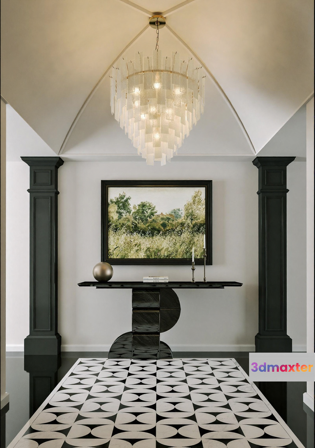 A Modern Chandelier 3D Model - 5888 - CORONA Render